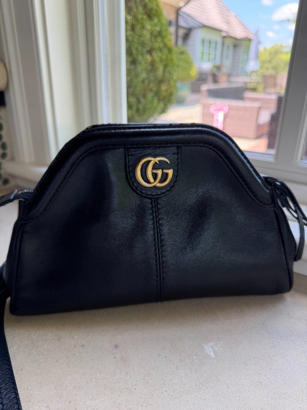 Gucci GG Marmont, Tiger Head, Shoulder Strap Leather Purse